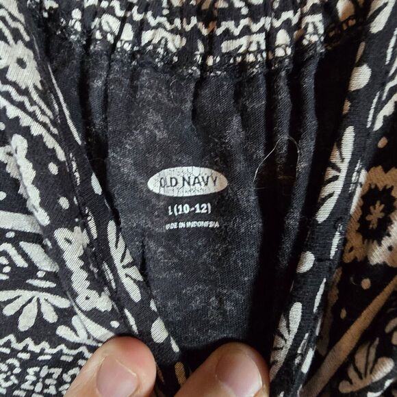 Old Navy Girls Kids Dress Black White Cotton Size L (10-12) - Picture 5 of 10